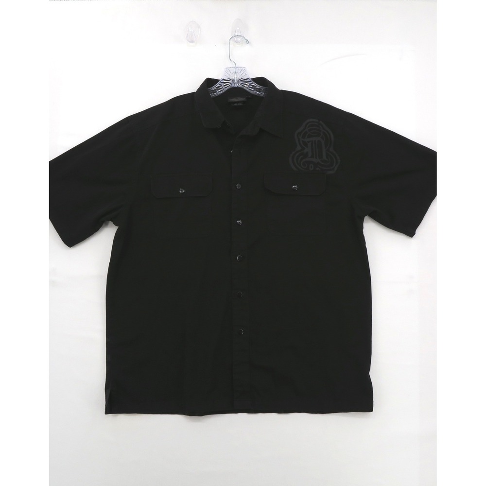 Harley-Davidson Mens XL Black Button Down Shirt Dont Use Black For Evil Graphic